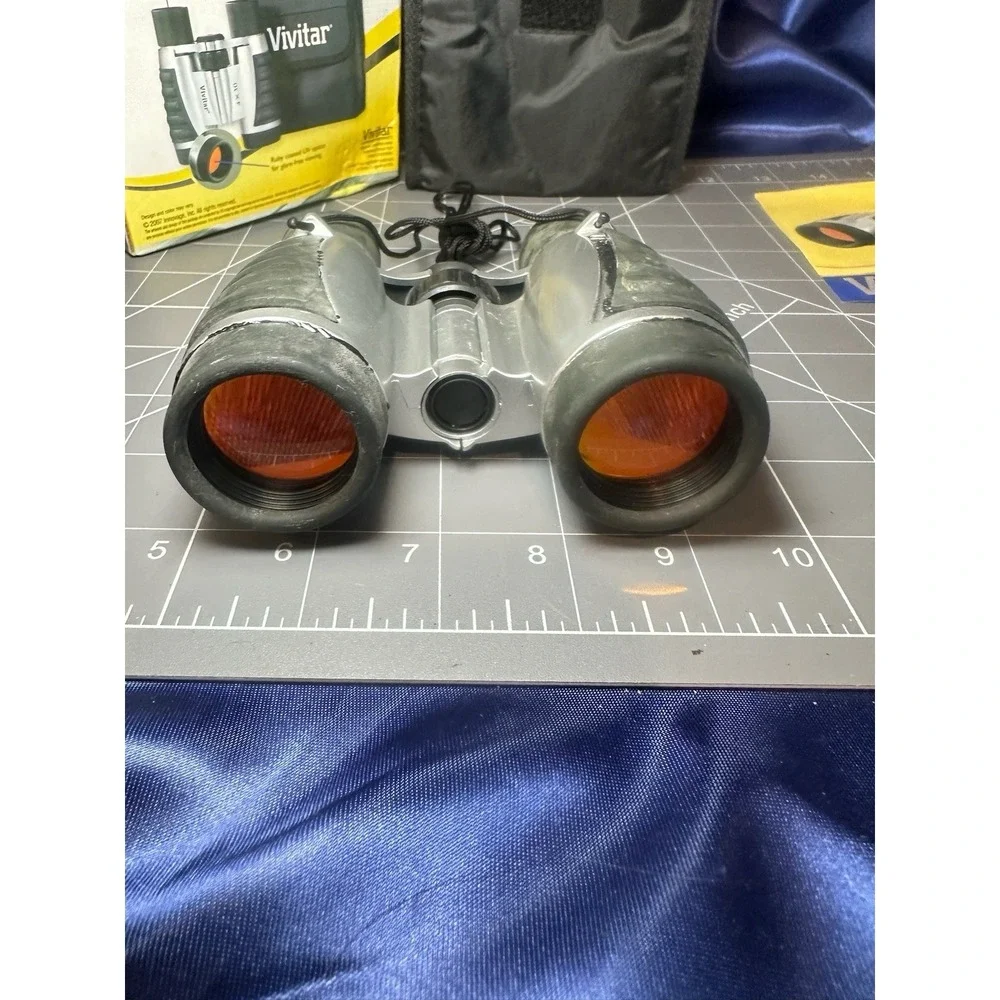 VIVITAR 4X30 Magnification Binoculars w/ UV Coated Optics & Box, Case, Manual